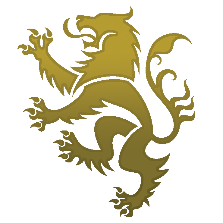 Cut Out King Heraldic Lion Motif